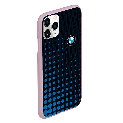 Чехол iPhone 11 Pro матовый Bmw Паттерн / 3D-Розовый – фото 2