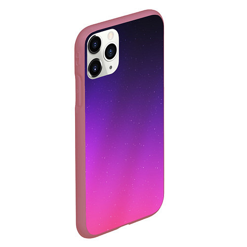 Чехол iPhone 11 Pro матовый Розовофиолетовый градиент / 3D-Малиновый – фото 2