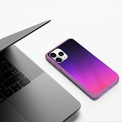 Чехол iPhone 11 Pro матовый Розовофиолетовый градиент, цвет: 3D-фиолетовый — фото 2