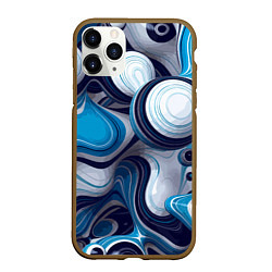 Чехол iPhone 11 Pro матовый Авангардный объёмный паттерн Avant-garde volumetri, цвет: 3D-коричневый