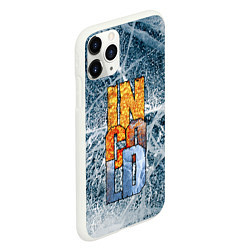 Чехол iPhone 11 Pro матовый IN COLD logo with ice, цвет: 3D-белый — фото 2