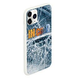 Чехол iPhone 11 Pro матовый IN COLD horizontal logo with ice, цвет: 3D-белый — фото 2