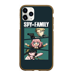 Чехол iPhone 11 Pro матовый SPY X FAMILY СЕМЬЯ ШПИОНА ЛОЙД, АНЯ, ЙОР