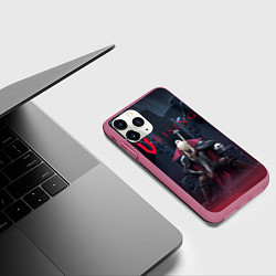 Чехол iPhone 11 Pro матовый Вампир на троне V Rising, цвет: 3D-малиновый — фото 2