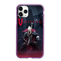 Чехол iPhone 11 Pro матовый Вампир на троне V Rising, цвет: 3D-фиолетовый