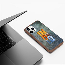 Чехол iPhone 11 Pro матовый IN COLD logo on a gray background, цвет: 3D-коричневый — фото 2