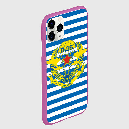 Чехол iPhone 11 Pro матовый ПОЛК ВДВ ТЕЛЬНЯШКА / 3D-Фиолетовый – фото 2