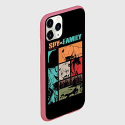 Чехол iPhone 11 Pro матовый SPY X FAMILY СЕМЬЯ ШПИОНА ВСЕ, цвет: 3D-малиновый — фото 2