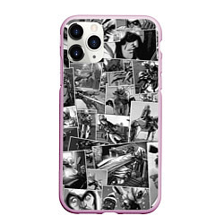 Чехол iPhone 11 Pro матовый Assasins creed comix, цвет: 3D-розовый