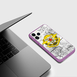 Чехол iPhone 11 Pro матовый ВДВ СИЛОВИКИ, цвет: 3D-фиолетовый — фото 2