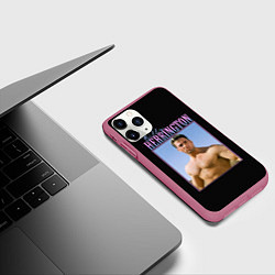 Чехол iPhone 11 Pro матовый Billy Herrington Photo, цвет: 3D-малиновый — фото 2