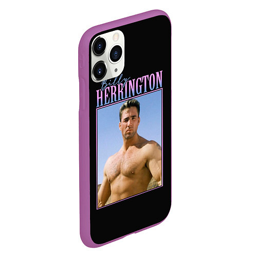 Чехол iPhone 11 Pro матовый Billy Herrington Photo / 3D-Фиолетовый – фото 2