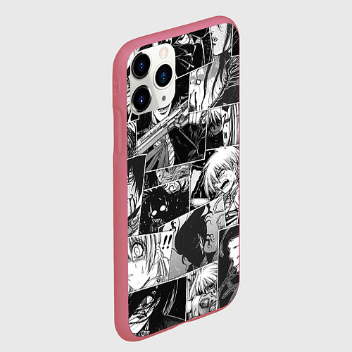 Чехол iPhone 11 Pro матовый Хэллсинг паттерн Hellsing / 3D-Малиновый – фото 2