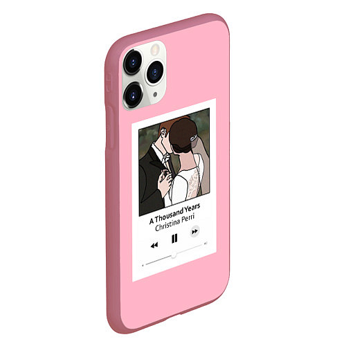 Чехол iPhone 11 Pro матовый Плейлист / 3D-Малиновый – фото 2