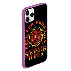 Чехол iPhone 11 Pro матовый HFC STRANGER THINGS, цвет: 3D-фиолетовый — фото 2