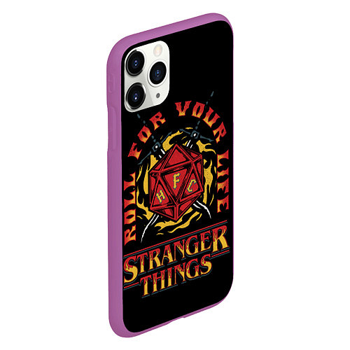 Чехол iPhone 11 Pro матовый HFC STRANGER THINGS / 3D-Фиолетовый – фото 2