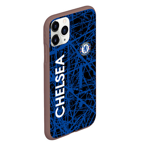 Чехол iPhone 11 Pro матовый CHELSEA F C / 3D-Коричневый – фото 2