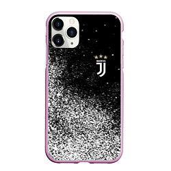 Чехол iPhone 11 Pro матовый Ювентус juventus Белые брызги