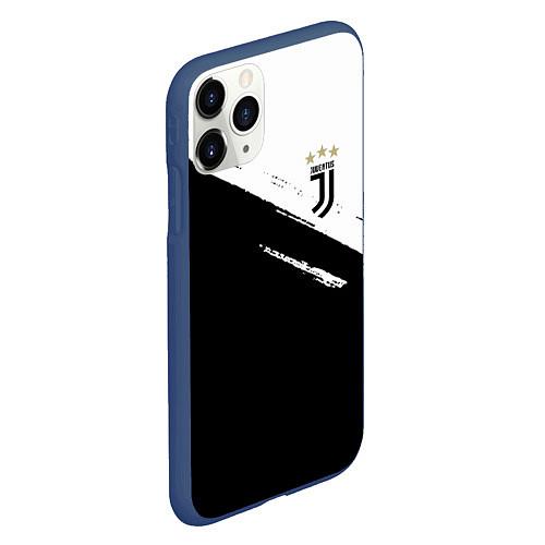 Чехол iPhone 11 Pro матовый Juventus маленькое лого / 3D-Тёмно-синий – фото 2