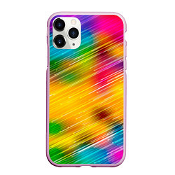 Чехол iPhone 11 Pro матовый RAINBOW POLYCHROME, цвет: 3D-розовый