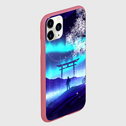 Чехол iPhone 11 Pro матовый Космический Байкер NEW, цвет: 3D-малиновый — фото 2