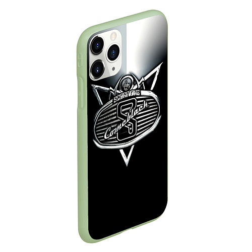 Чехол iPhone 11 Pro матовый Comeblack - Scorpions / 3D-Салатовый – фото 2