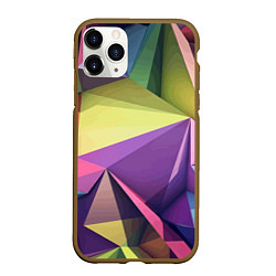 Чехол iPhone 11 Pro матовый Geometric 3 D abstraction Геометрическая трехмерна, цвет: 3D-коричневый