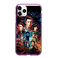 Чехол iPhone 11 Pro матовый ОЧЕНЬ СТРАННЫЕ ДЕЛА 4 STRANGER THINGS 4