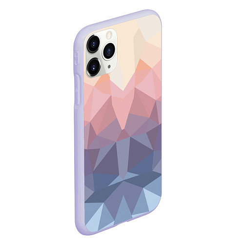 Чехол iPhone 11 Pro матовый Полигональная свежесть 2022 / 3D-Светло-сиреневый – фото 2