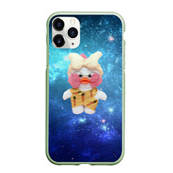 Чехол iPhone 11 Pro матовый Lalafanfan Duck в космосе