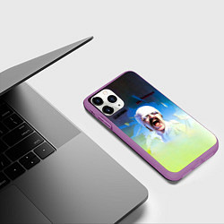 Чехол iPhone 11 Pro матовый Blackout - Scorpions, цвет: 3D-фиолетовый — фото 2