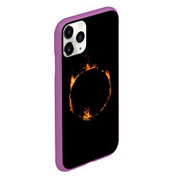 Чехол iPhone 11 Pro матовый Знак тьмы из Dark Souls, цвет: 3D-фиолетовый — фото 2