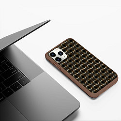 Чехол iPhone 11 Pro матовый Абстракция Classic, цвет: 3D-коричневый — фото 2