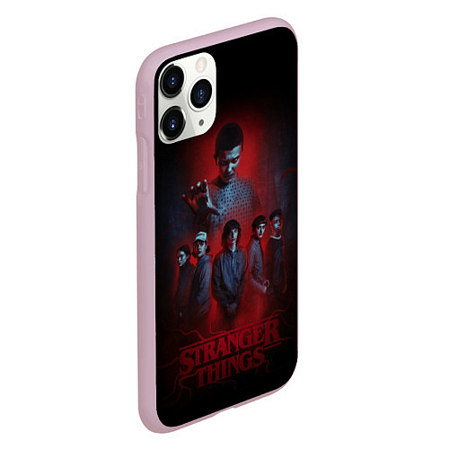 Чехол iPhone 11 Pro матовый ОЧЕНЬ СТРАННЫЕ ДЕЛА ST STRANGER THINGS / 3D-Розовый – фото 2