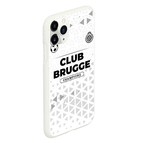 Чехол iPhone 11 Pro матовый Club Brugge Champions Униформа / 3D-Белый – фото 2