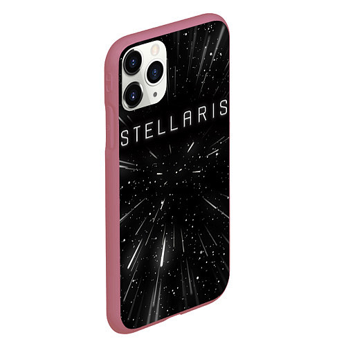 Чехол iPhone 11 Pro матовый Stellaris WARP / 3D-Малиновый – фото 2