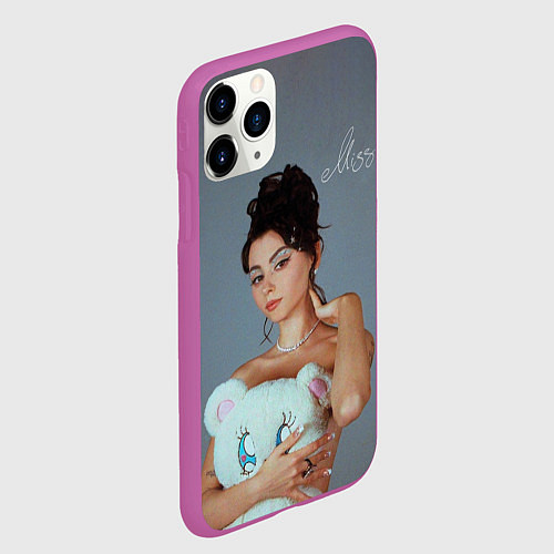Чехол iPhone 11 Pro матовый ДОРА - MISS / 3D-Фиолетовый – фото 2