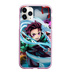 Чехол iPhone 11 Pro матовый ТАНДЖИРО КЛИНОК, РАССЕКАЮЩИЙ ДЕМОНОВ DEMON SLAYER