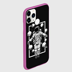 Чехол iPhone 11 Pro матовый Свобода Космоса, цвет: 3D-фиолетовый — фото 2