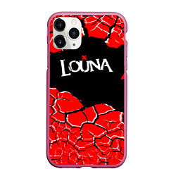 Чехол iPhone 11 Pro матовый Louna band ТРЕЩИНЫ, цвет: 3D-малиновый