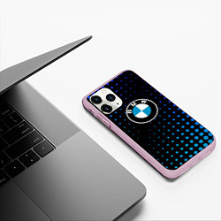 Чехол iPhone 11 Pro матовый Bmw : Абстракция Кружки, цвет: 3D-розовый — фото 2