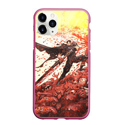 Чехол iPhone 11 Pro матовый BERSERK ГАТС РУНА спина, цвет: 3D-малиновый