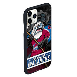 Чехол iPhone 11 Pro матовый Colorado Avalanche Колорадо Эвеланш Маскот, цвет: 3D-черный — фото 2