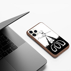 Чехол iPhone 11 Pro матовый Не жук, не зверь, но БОГ Hollow Knight, цвет: 3D-коричневый — фото 2