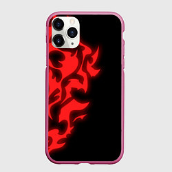 Чехол iPhone 11 Pro матовый КРАСНЫЙ ЩИТ ПРОКЛЯТЫЙ, цвет: 3D-малиновый