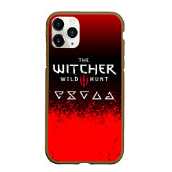 Чехол iPhone 11 Pro матовый Witcher blood