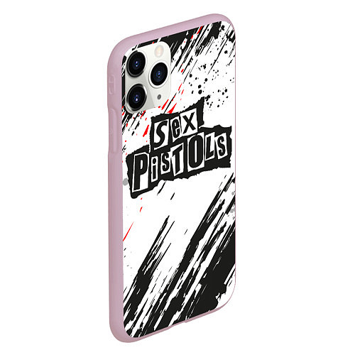 Чехол iPhone 11 Pro матовый Sex Pistols Big Logo / 3D-Розовый – фото 2