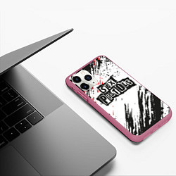 Чехол iPhone 11 Pro матовый Sex Pistols Big Logo, цвет: 3D-малиновый — фото 2