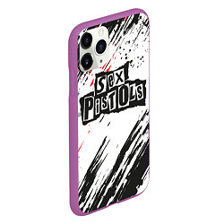 Чехол iPhone 11 Pro матовый Sex Pistols Big Logo, цвет: 3D-фиолетовый — фото 2