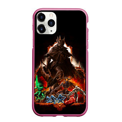 Чехол iPhone 11 Pro матовый BLOODBORNE Экспозиция боссов